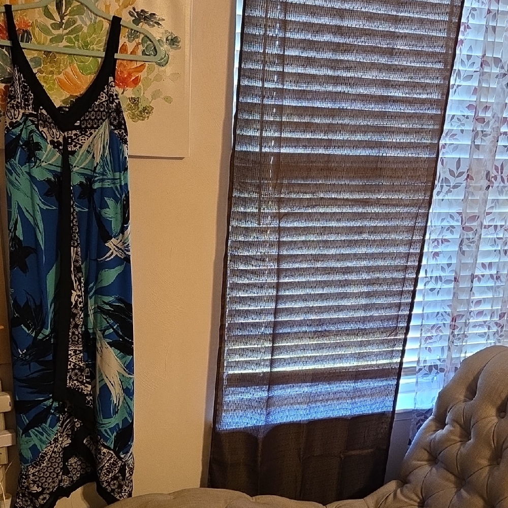 Style & Co. Blue and Black Maxi Dress